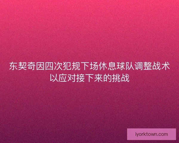 东契奇因四次犯规下场休息球队调整战术以应对接下来的挑战